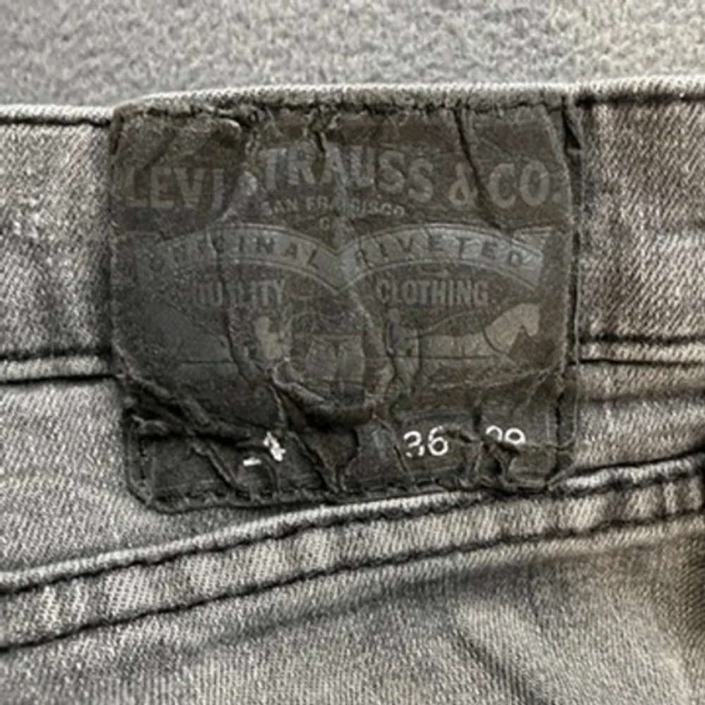 Levis 514 Denim Jeans Straight Fit 36x29 (FIT 33x27) Gray Stretch Casual Classic